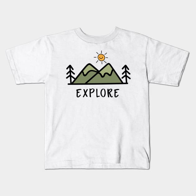 Explore Kids T-Shirt by Josué Leal